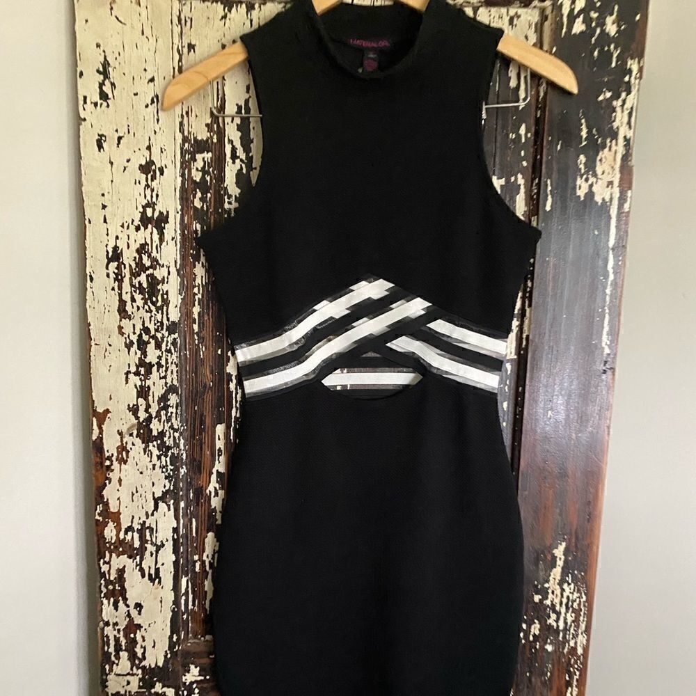 NWT  Material Girl bodycon silhouette dress.